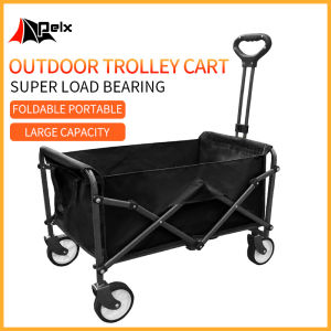 Outdoor Camping trolley cart foldable Shopping Cart portable utility wagon Beach Garden trolleys