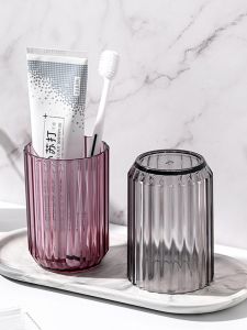 Cốc Đựng Nước Súc Miệng Bằng Nhựa Dày Không Có Tay Cầm Trong Suốt Dùng Cho Khách Sạn Và Gia Đình Cốc Đựng Bàn Chải Đánh Răng Happy Fish