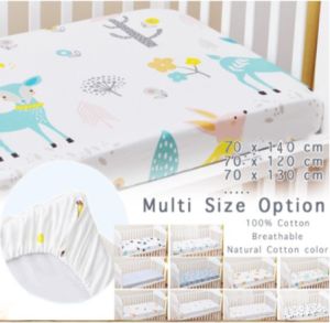 SG Stock EmmAmy® Baby Cotton Cot Fitted Sheet Crib Mattress Cover Playpen Childcare Newborn Washable Mat Comfortable - Limited Time Offer: Buy 3 Get 1 Free Waterproof Mat