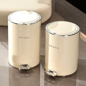 ถังขยะแบบกดเท้าความจุขนาดใหญ่ ถังขยะแบบกดเท้าสำหรับใช้ในบ้าน ห้องน้ำหรูหรา ห้องครัว ถังขยะแบบมีฝาปิด