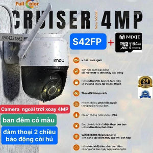 Camera wifi Imou K7FP Độ Phân Giản 5Mp-Ban đêm có màu- Quay 360 độ- Loa Mic ghi âm Tiêu Chuẩn Ngoài Trời. hàng chính hãng