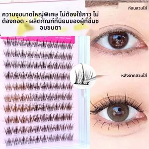 ขนตาปลอมแบบช่อ ลุคธรรมชาติ ไม่ต้องใช้กาว ใช้ง่าย สำหรับแต่งหน้าประจำวัน