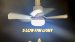 Inverter Ceiling Led Light Fan 5 Blade Bulb LED Socket Silent Fan Light Ceiling Fans With Remote Control for Living Room Garage Closet Laundry Room
