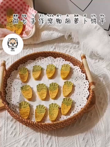 [CHICK] Dehydrated Chicken Meat Biscuit with Carrot Shape for Pet | 自制风干宠物鸡肉胡萝卜饼干 狗零食
