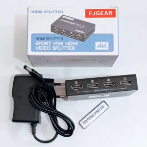 Bộ chia HDMI 1 ra 2 / 1 ra 4 (HIệu FJGear) / Dùng chia hình ảnh âm thanh cho máy chiếu Tivi máy tính...