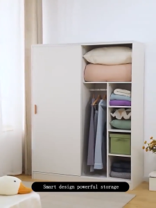 THEATT Sliding Door Wardrobe Large Capacity Wardrobe Multi Function Wardrobe Freestanding Wardrobe Panel Wardrobe
