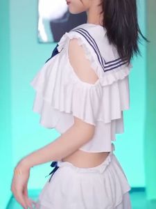 SatisfClothe 💞💞 ชุด​ชุดนักเรียนคอสเพลย์ สีฟ้าและสีขาว ชุดนักเรียนญี่ปุ่น สั้น ชุดอ่อยแฟน ระบาย ส่งไวจากไทย