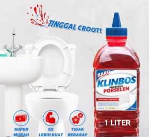 KLINBOS PEMBERSIH PORSELEN 5× LEBIH KUAT MEMBERSIHKAN KERAK DAN NODA KAMAR MANDI YANG MEMBANDEL