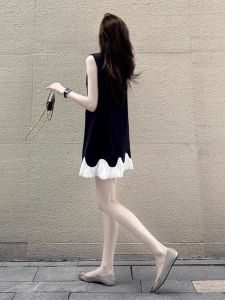 DANTING | Chic Summer Black Sleeveless Dress