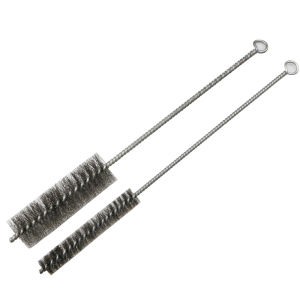 Stainless Steel Wire Pipe Brush Long Handle round Hole Derusting Cleaning Stainless Steel Wire Brush Industrial Polishing Deburring Pipe Brush