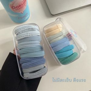 ยางรัดผมสีน้ำเงินทะเล ยืดหยุ่นสูง ทนทาน ไม่ทำลายผม รัดผมสูง ยางรัดผม รัดผมแบบไม่มีรอยต่อ รัดผมสไตล์เกาหลี