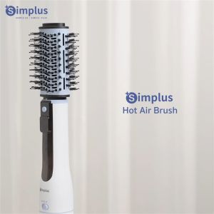 SimplusPink 3 in 1 Hot Air Brush Hair Blower Hair Dryer Straightener 1200W Electric Hair Curler Styling