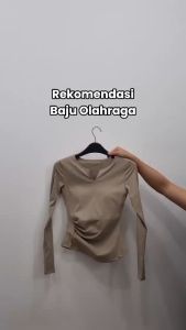 LONG SLEEVE SPORTS BRA WITH CUP BRA - ATASAN BAJU LENGAN PANJANG OLAHRAGA WANITA CT27