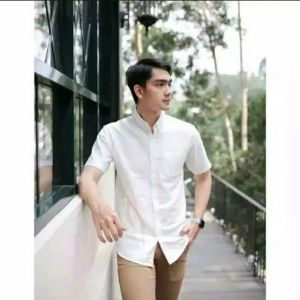 Baju Kemeja Hem polos pria dewasa lengan pendek casual formal terbaru kekinian bahan premium distro