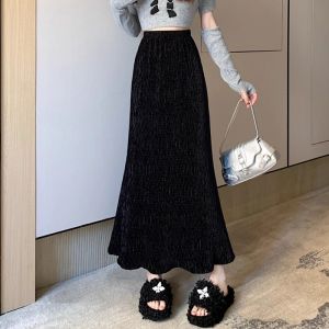 Autumn New Elegant Fish Tail Thickened Pencil Skirt