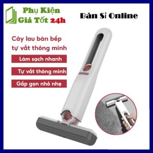 Cây Lau Nhà Tự Vắt Gấp Gọn Mini Thiết Kế Đơn Giản Dễ Sử Dụng Tiện Lợi - Cây Lau Dọn Nhà Thông Minh Dễ Dàng Làm Sạch Bề Mặt Góc Cạnh - Cây Lau Bếp Lau Kính Gạch Men
