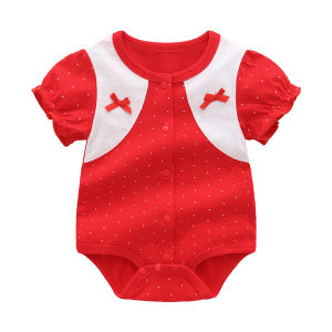 Prince Danton | Ceremonial Baby One-piece Red Lightweight Summer