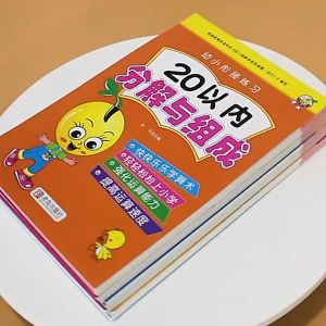 10pc/set Within 20 Addition And Subtraction Pre-school Oral Calculation Exercise Book For Kids Children Textbook Baby Learning Math Books幼小衔接数学练习题10 20 以内加减法口算题卡数学思维训练分解与组成每日一练借十法凑十法启蒙训练解决问题学前中班大班一日一练
