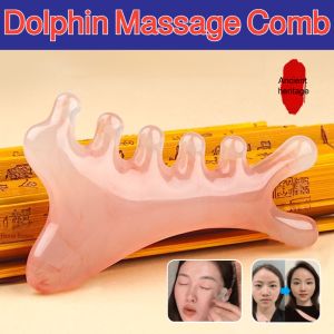 4 In 1 Small Dolphin Massage Comb Anti-Static Wide Tooth Scalp Massager Body Meridian Massage Comb