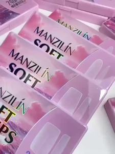 240pcs Short Almond Soft Gel X Nail Tips Full Cover Coffin Stiletto Frosted Matte Fake Nails Press On Nails DIY Salon Manicure