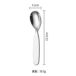 Thickened Stainless Steel Fork and Spoon Set Food Grade Small Size Dessert Spoon Auxiliary Food Yogurt Ice Cream Cake Fork Spoon