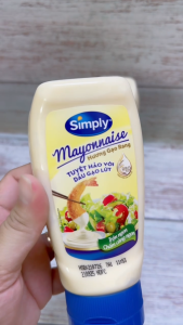 Chai VÀNG [SIMPLY 230g] SỐT MAYO HƯƠNG GẠO RANG (chua béo) [VN] Mayonnaise with Fried Rice Flavor