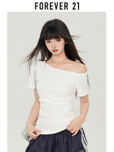 Forever21 | Summer Thin Style Waist Slimming One-Shoulder T-Shirt