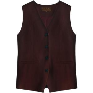 COCOBELLA | Red Collarless Business Casual Vest