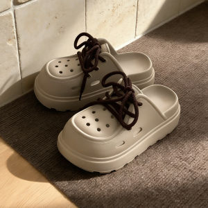 XIXITIAO | Thin Stripes Japanese Retro Forest Style Button Buckle Clogs Summer