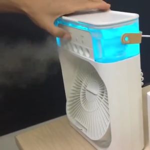 JE.ID Kipas Pendingin Mini Ac Portable V3 Plus Kipas Angin 600ml Rechargeable Ac Air Cooler Fan Air Conditioner Fan Humidifier Purifier Air Cooling Ac Mini Portable Untuk Kamar