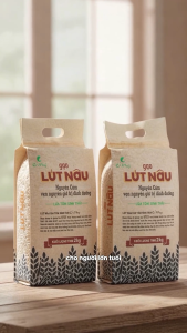 Gạo Lứt Nâu Lúa Tôm Cỏ May Gạo Nguyên Cám Thơm Ngon