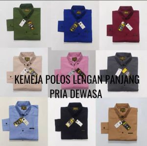 TERBARU 2025: Kemeja Polos Lengan Panjang Pria & Kemeja Kasual Premium
