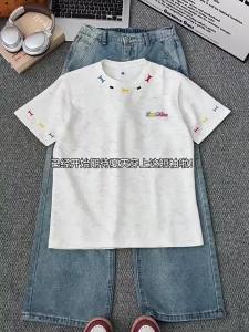 LIUBU | Dyed and Embroidered Cotton T-shirt