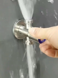 High Quality1/2" 304 Stainless Steel  Blue label  One Way /Two Way /90°Angle Valve Multi-Function Standard Spout Angle Valve for Bidet Toilet Faucet Shower Set