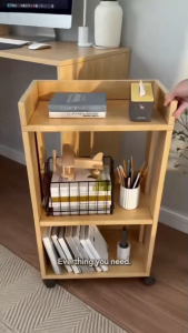 Bookshelf Floor-to-ceiling Shelf Home Office Simple Storage Rack Large Capacity Storage Rack Integrated Movable Shelf