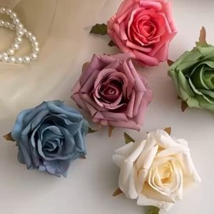 EMS fashion Korean Style Flannelette Rose 2IN 1 Hairpins Brooch for Women Fashion Sweet Flower Hair Clips
