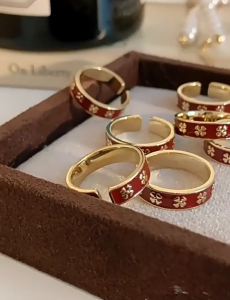 Fy💙Cincin Terbuka Retro Wanita Cincin Jari Telunjuk Pasangan Unik Ceruk Cincin Mewah Ringan