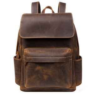 Mantime | Vintage Crazy Horse Leather Backpack