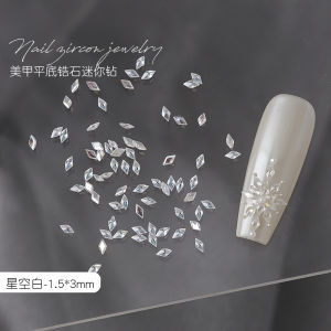 Nail Art Mini Flat Bottom Zirconia Snowflake Diamond Decorations Ice Transparent Base Nail Accessories Comfortable High Gloss