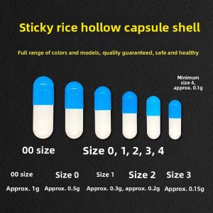 Edible Transparent Plant Rice Noodle Capsule Shells for Medicine Tablets Drug Use Empty Capsules for Herbal Medicines