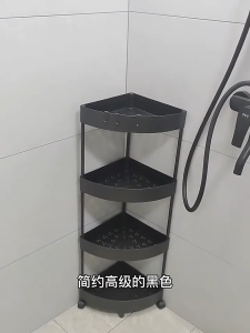 🔶Bathroom Corner Storage Rack Kitchen Rack With Wheel trolley cart organizer trolley shelf | Multi-functional Bathroom Storage Rack