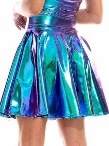 กระโปรงสั้นสไตล์ยุโรป กระโปรงทรงเอเอวสูง ผ้าไนลอนผสมโพลีเอสเตอร์ สำหรับผู้หญิงในฤดูร้อน 2023