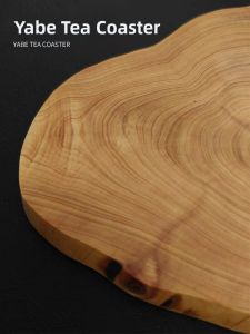 Heat Resistant Tea Cup Mat Wood Crafted Anti-Scalding Pads for Tea Pot And Cup Home Use Dining Table Mats Cypress Base