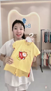 Bộ tết cộc tay cài vai BENTY BT068 chất mềm mịn mát đồ bộ trẻ em chính hãng bé trai bé gái