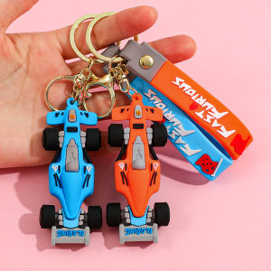 Formula Racing Car PVC Keychain F1 Style Keychain Soft Rubber Key Ring Motorsport Keychain for Men Women Racing Enthusiasts