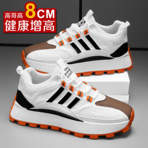 Mens Summer Sporty Casual Shoes Breathable Mesh Thick Bottom Heightening Running Shoes Fashionable Dad Sneakers Youth Energy Style
