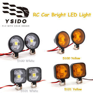 15mm 12mm LED Lights Plastic Light Housing with Adjustable Metal Bracket White and Yellow Light Colors for RC Car Upgrade Parts