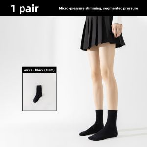 JIFANPAUL | Black Thin Compression Leggings Socks