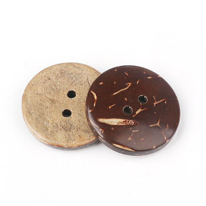 Coconut Button Coconut Shell Charcoal Button Two-Eye Button Shirt Button Kids Sweater Button round Button Coconut Shell Decoration