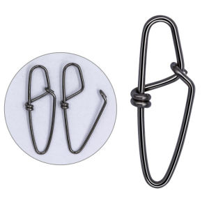100pcs Stainless Fishing Snap Clips Fast Crankbait Snaps Fishing Lure Connectors Saltwater Fishing Duo Lock Hook